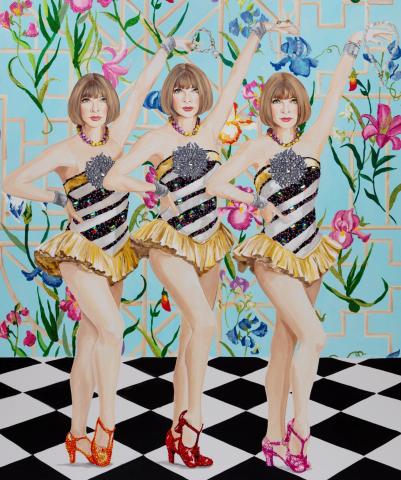 Anna Wintour High Kicks by Ashley Longshore