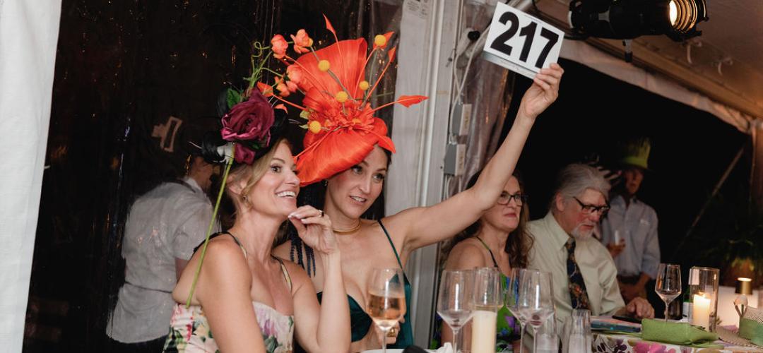 Guests at the Mad Hatter live auction